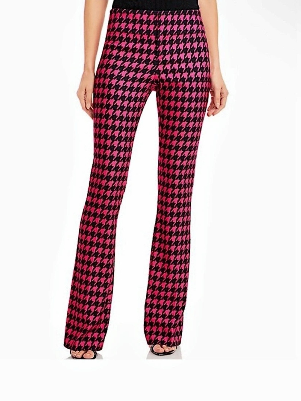 Alice + Olivia Houndstooth Bootcut Pants Olivia Houndstooth size 0 like new